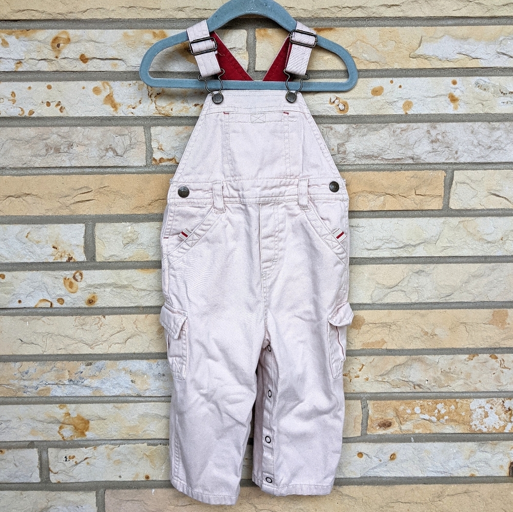 Vintage OLD NAVY baby boy khaki tan bib overalls